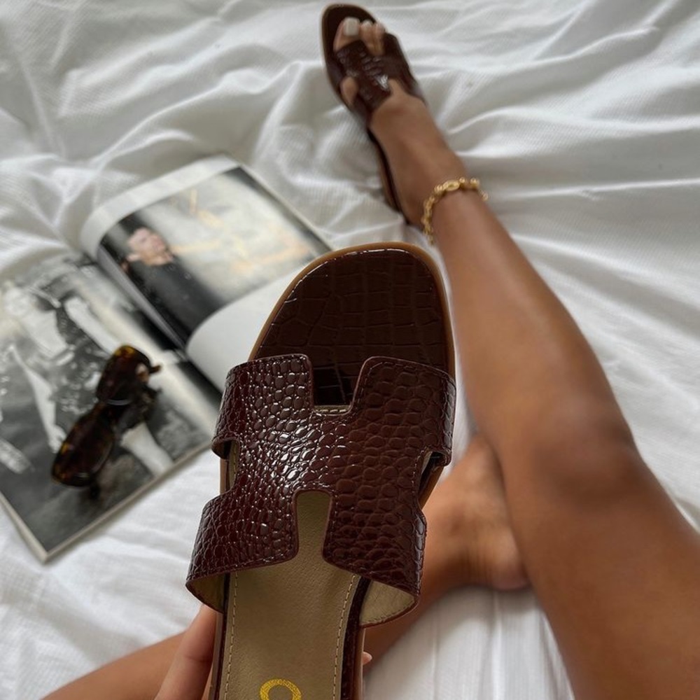 EGO Addison Sandals - Brown Croc